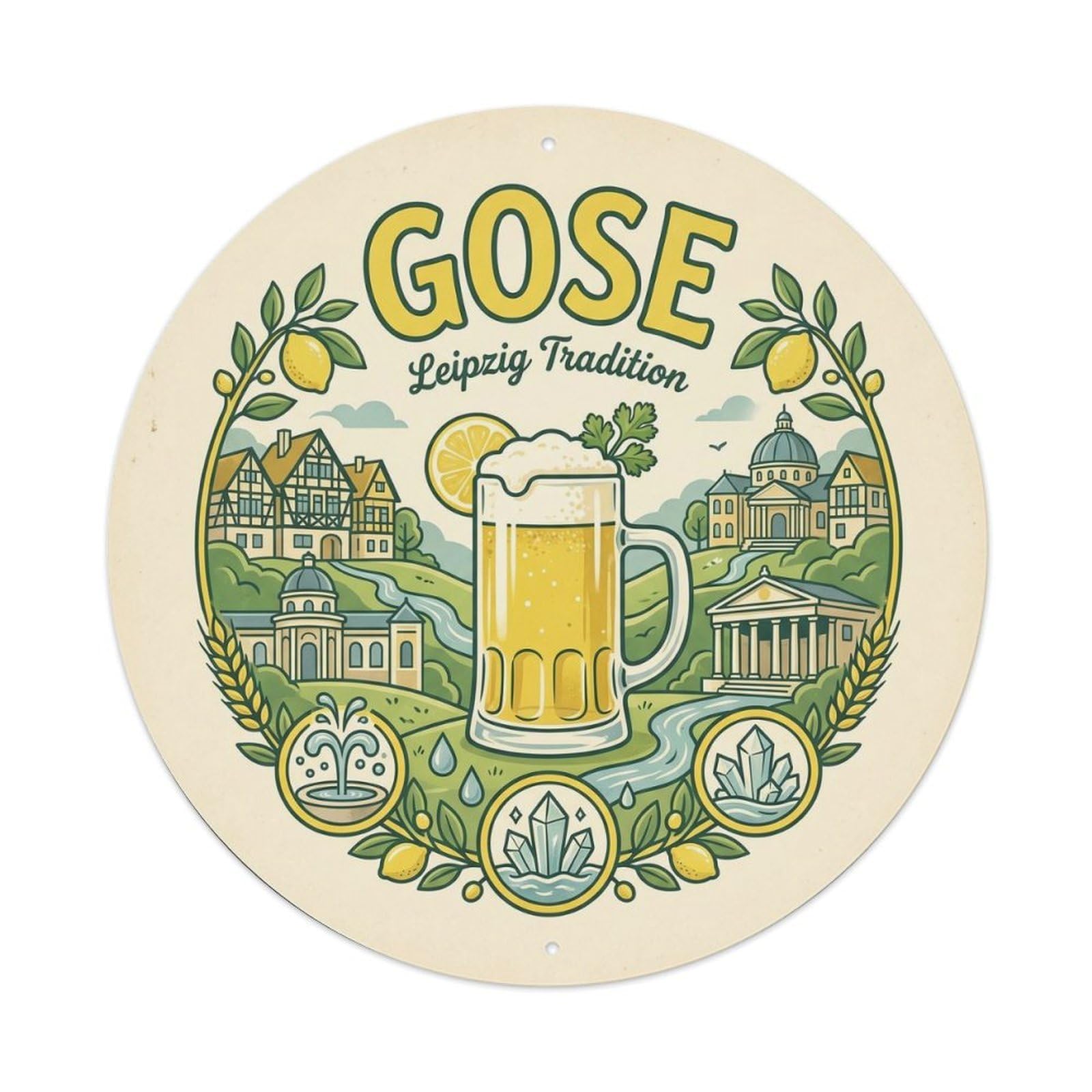 Gose Sour Beer Ale House Vintage German Wild Ferment Metal Tin Sign