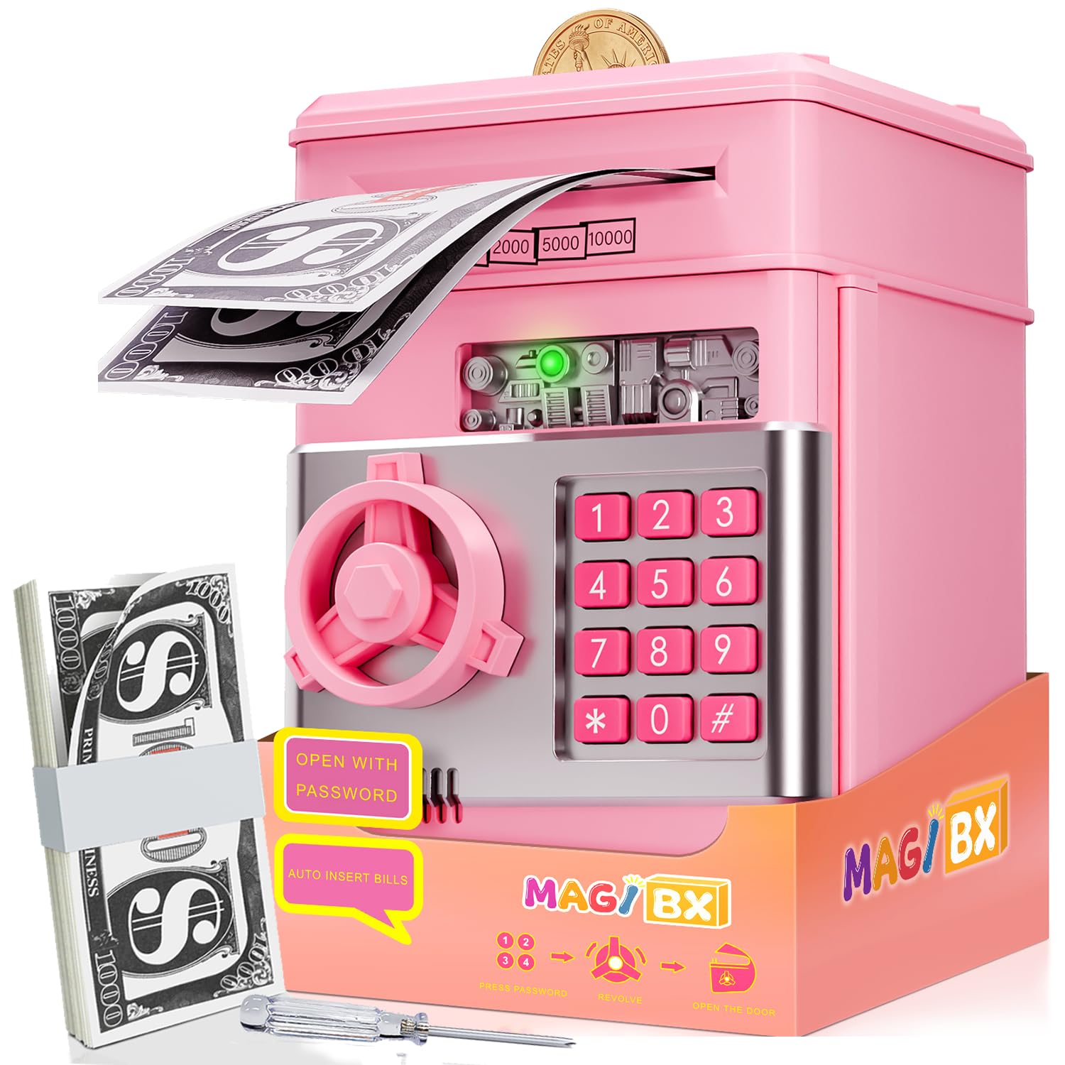 Amazon.co.jp: MAGIBX (マジビーエックス) 貯金箱 おもちゃ 6 7 8 9 10