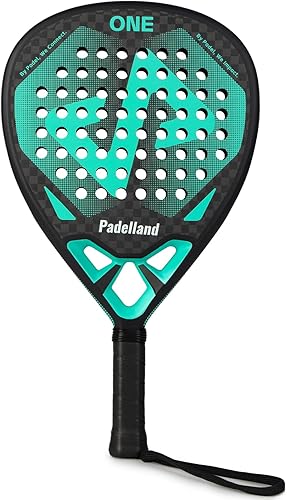 Generic PADELLAND PadelPop Tennis Paddle Series - Raqueta de fibra de carbono, 17.91 x 10.23 x 1.5 pulgadas, 0.8 libras, construcción de fibra de