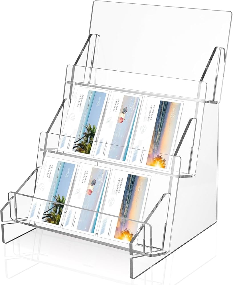 Amazon.co.jp: DLUGOPIS 3段アクリルグリーティングカードディスプレイ