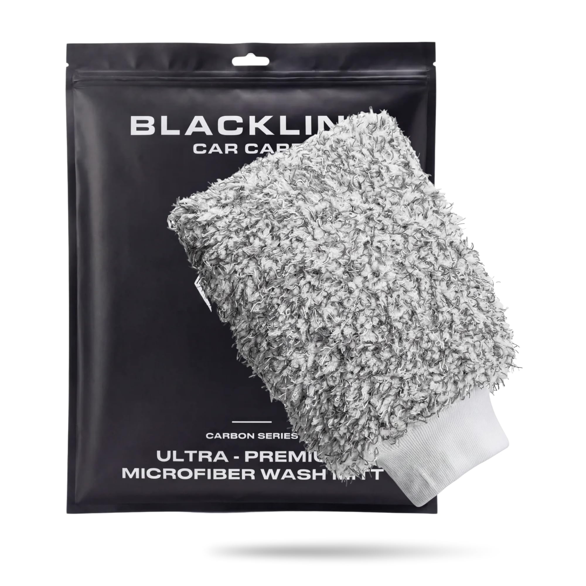 Blackline Mikrofaser-Autowaschhandschuh, Premium-Mikrofaser-Waschhandschuh für die Autoreinigung, Autozubehör, funktioniert mit Eimer, Autoshampoo oder Schaumkanone, 70 % / 30 % Mikrofaser-Mischung,