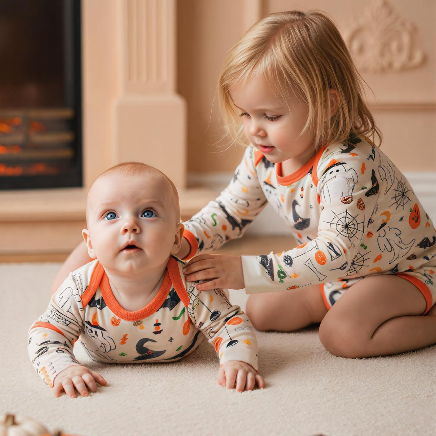 Long Sleeve Bodysuit for Baby Girls & Boys, Newborn Romper 92% Viscose from Bamboo, Tagless Baby Summer Clothes