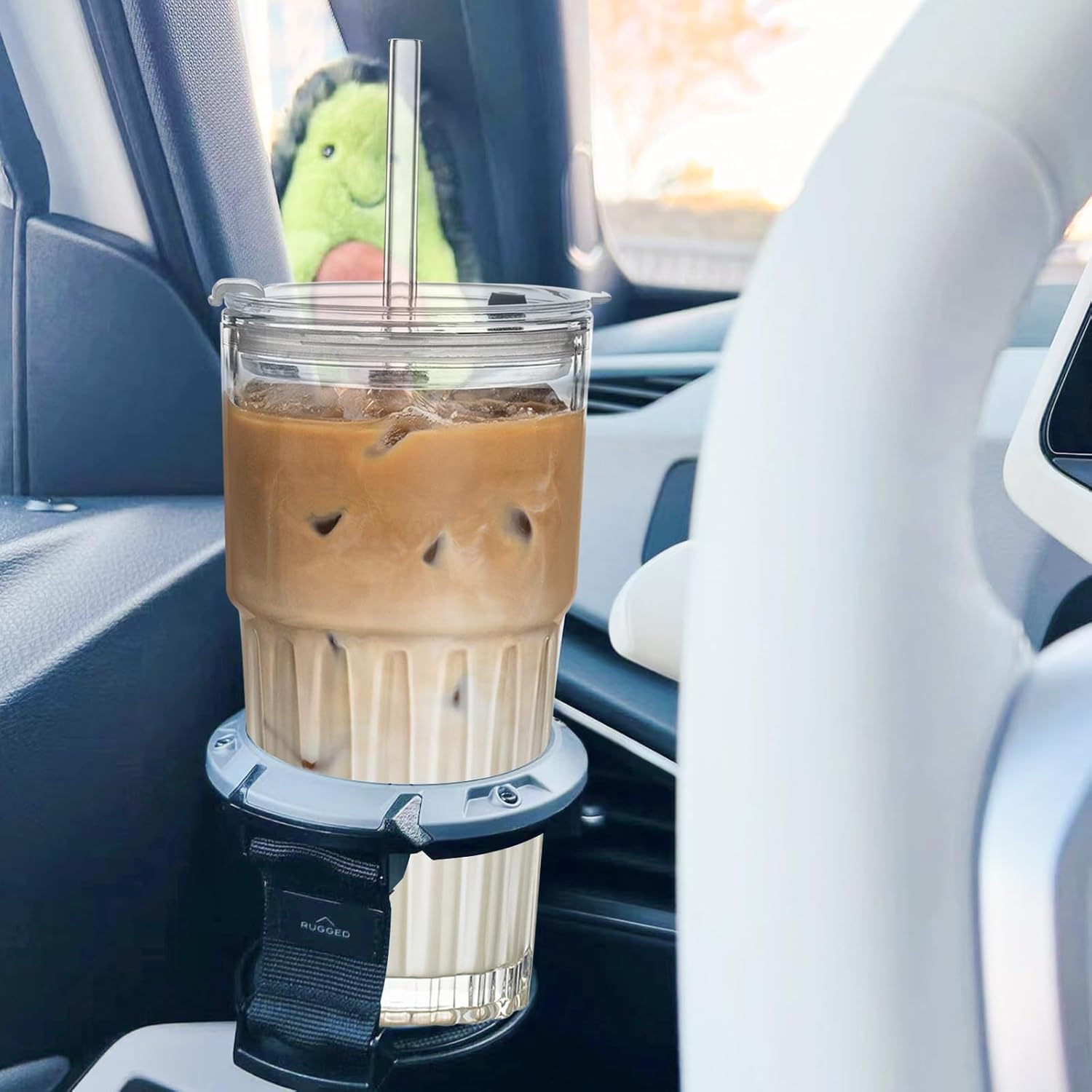 INSETLAN 20 oz Clear Glass Tumbler Set with Lids and Straws – 4-Pack Iced Coffee Cups with Glass Straws & Brushes, Reusable Drinking Glasses for Smoothies, Tea, Juice, Beer, Cold Beverages - Image 8