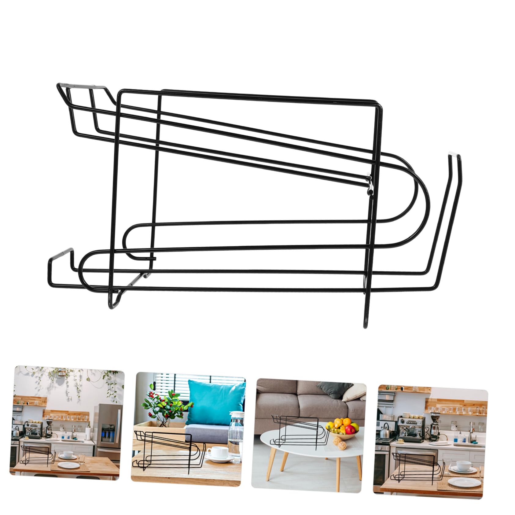 Estante Organizador para Refrigerador de Cerveza, Doble Capa, Hierro Negro | Deslizamiento Automático, Ahorra Espacio, para Latas y Cocina, Uso en Armarios y Nevera