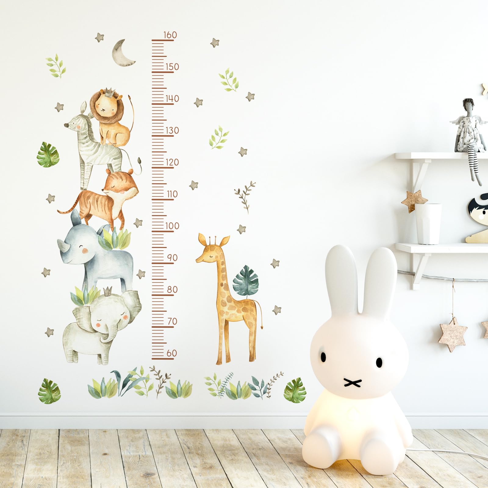 Metro Bambini Adesivi da Parete Animali della Foresta Autoadesivo Rimovibile Cameretta Decorazioni