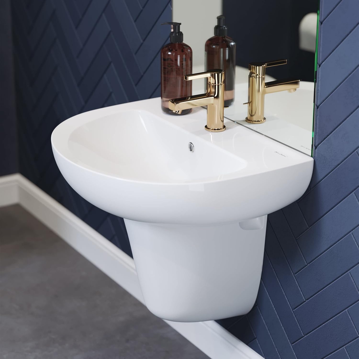 Swiss Madison Well Made Forever Cache SM-WS321 Caché Wall Mount Sink, Glossy White