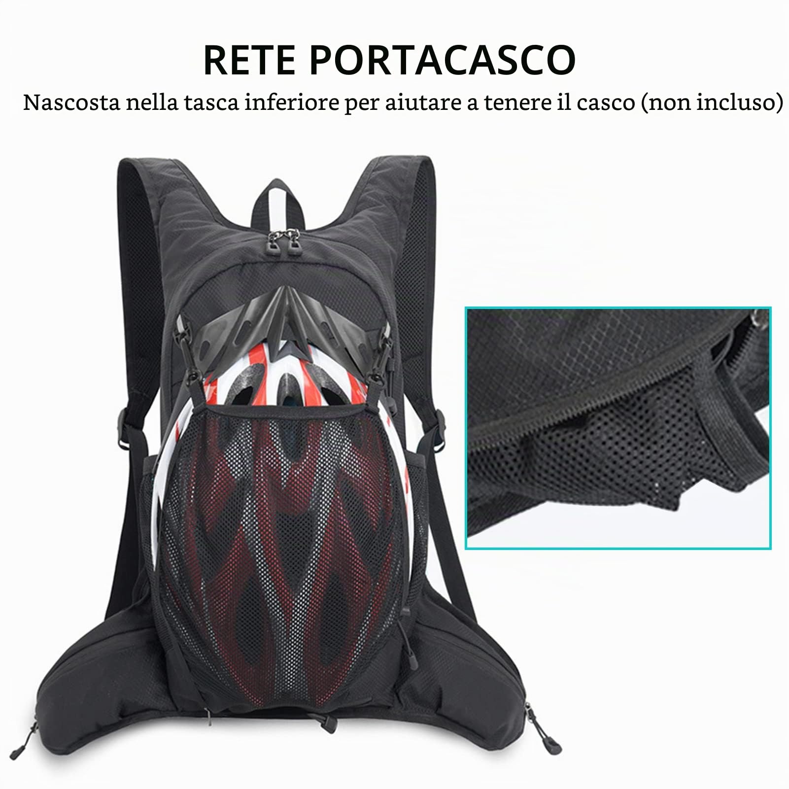 Lixada 8L Zaino da Ciclismo,Zaino da Bici Leggero Borsa da Viaggio per Sport all'Aria Aperta per Escursionismo, Ciclismo, Trekking, Campeggio e Maratona
