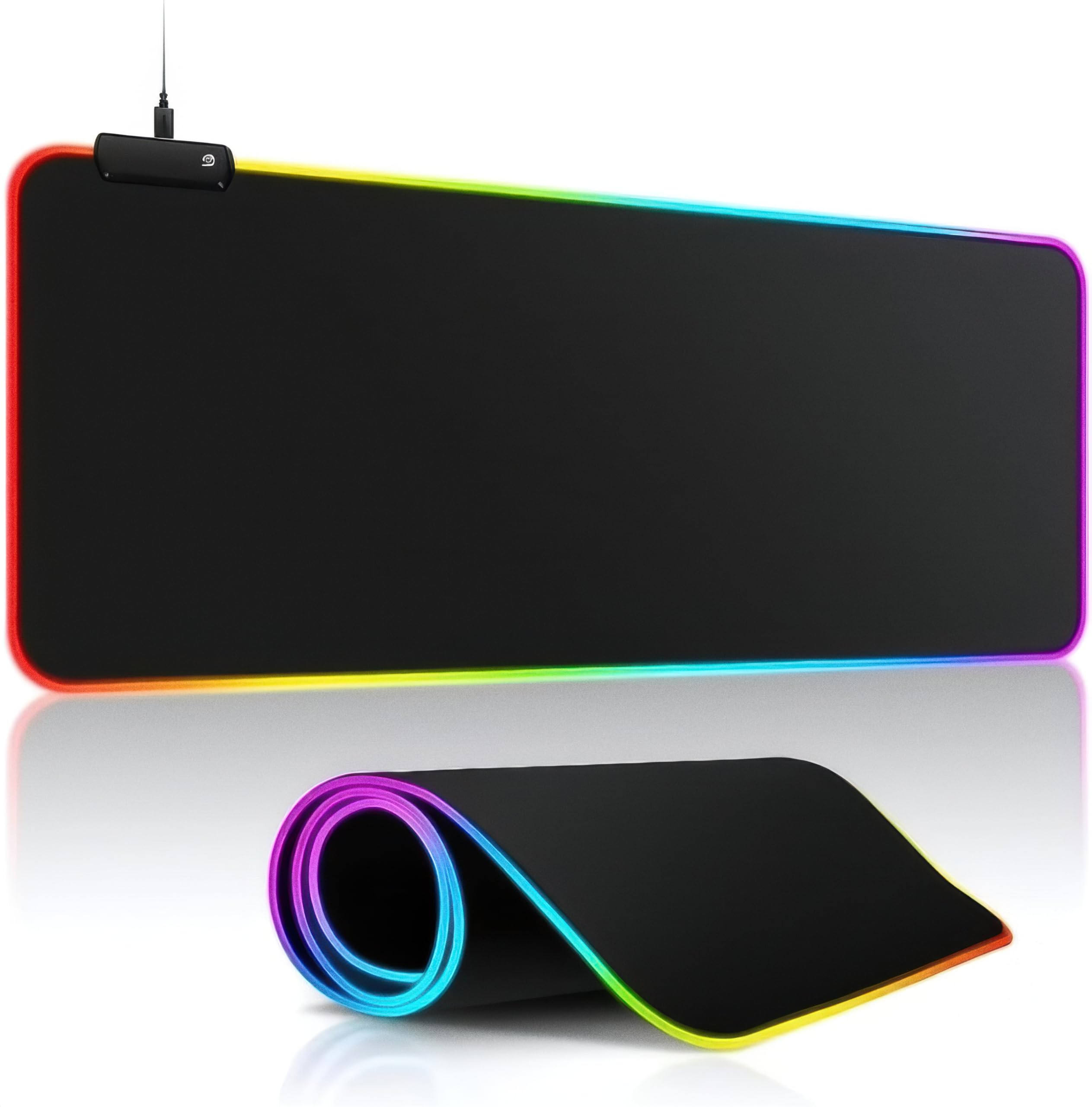 RGB LED Gaming Mouse Pad 80x30 XXL - 13 Renk Mod, Gaming Mousepad Işıklı, Oyuncu Büyük Keyboard Mouse Pad Kaymaz USB Plug&Play