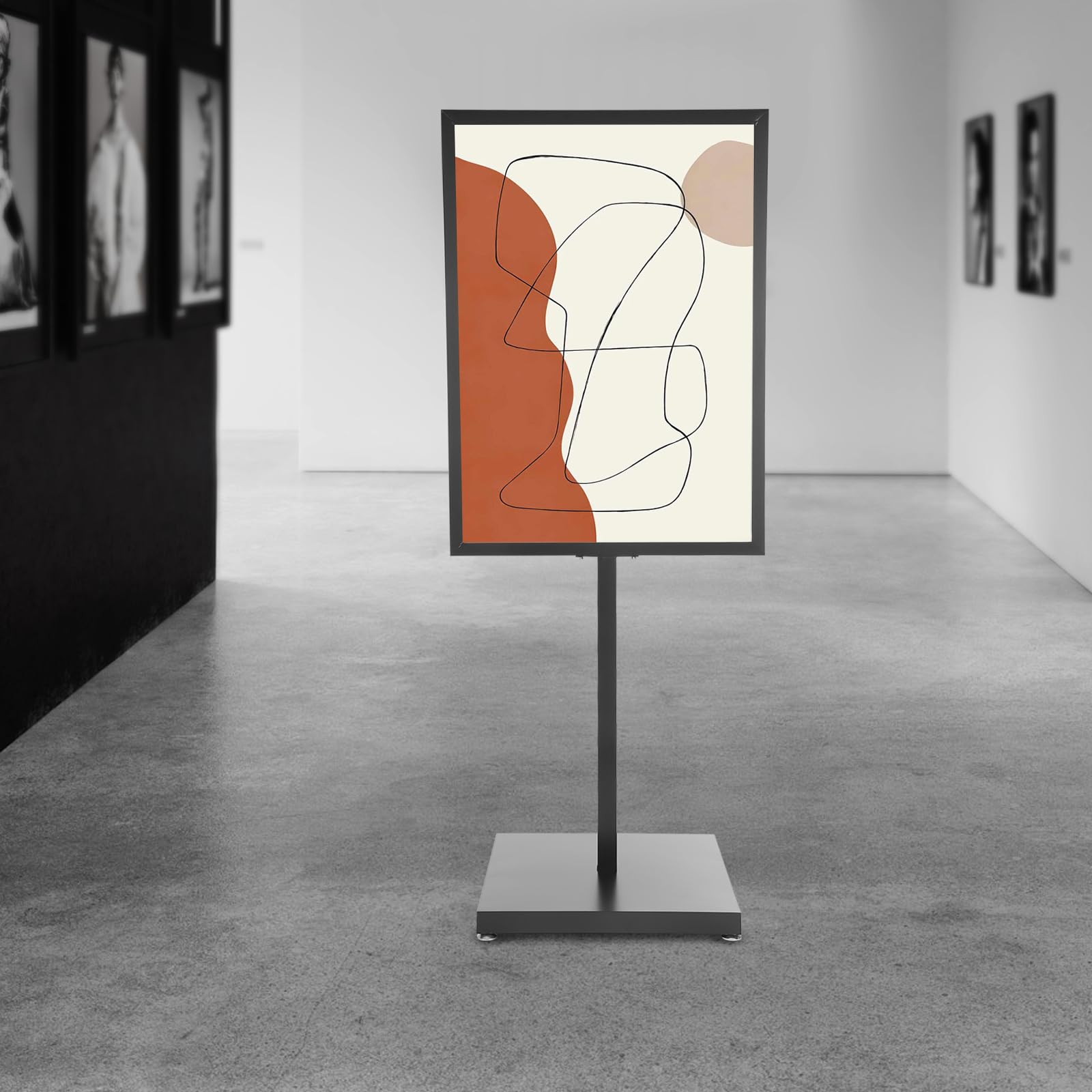 Soporte de información para clientes, soporte para carteles, expositor publicitario, menú, precios, soporte para carteles de suelo, resistente para menú/boda/espectáculo/exhibición/publicidad