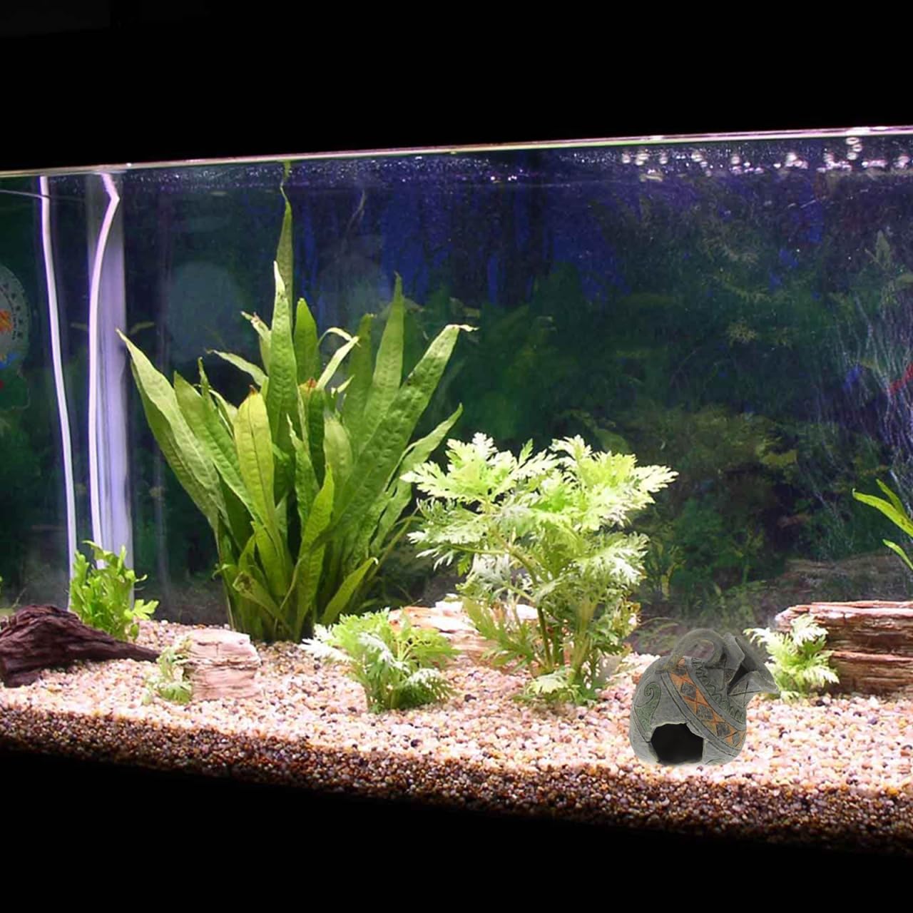 TEHAUX Ornements en résine pour aquarium, cachette pour aquarium, cachette pour aquarium et crevettes