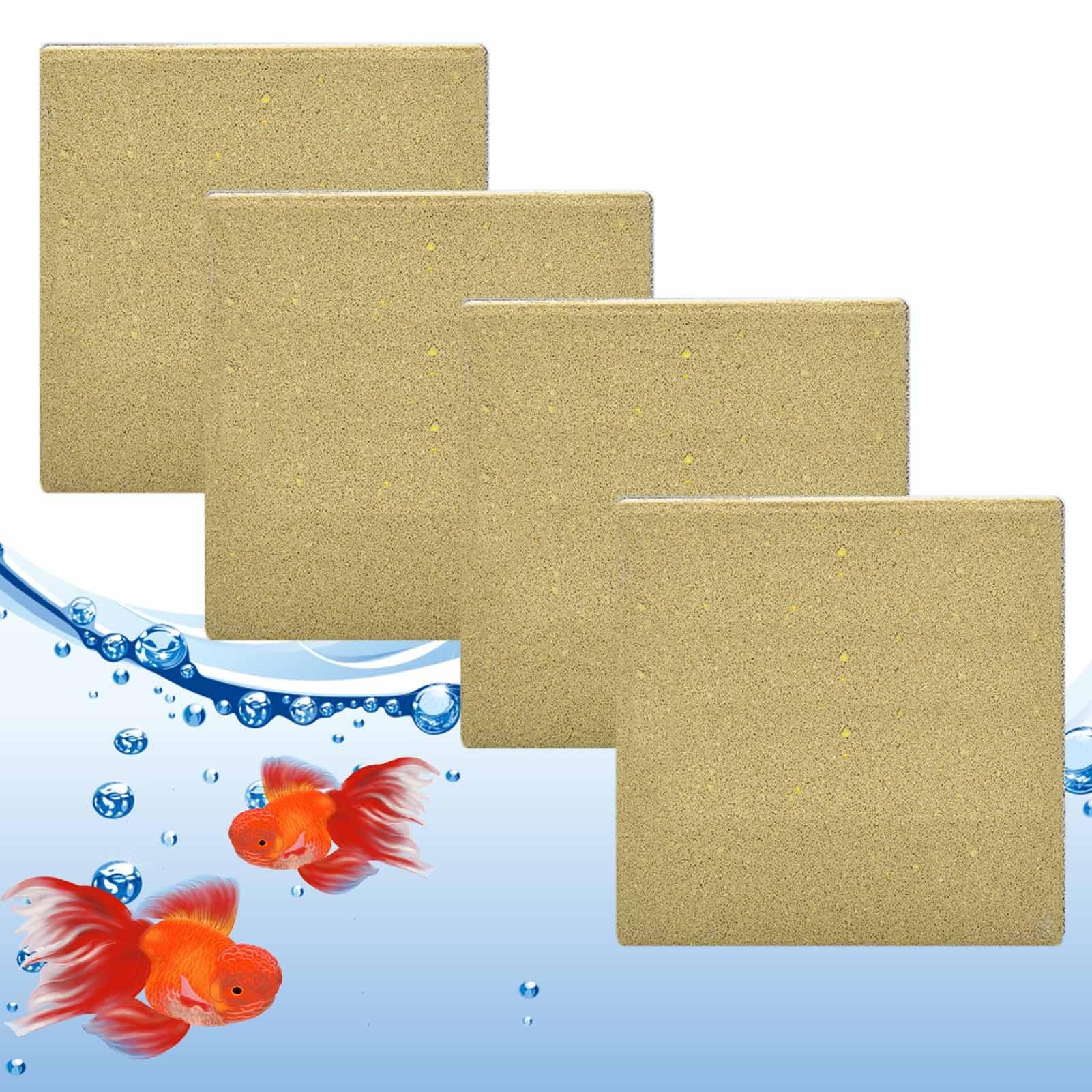 Lot de 4 filtres en céramique pour Aquarium, Briques filtrantes, Haut débit, pour Aquariums d'eau Douce et d'eau de mer