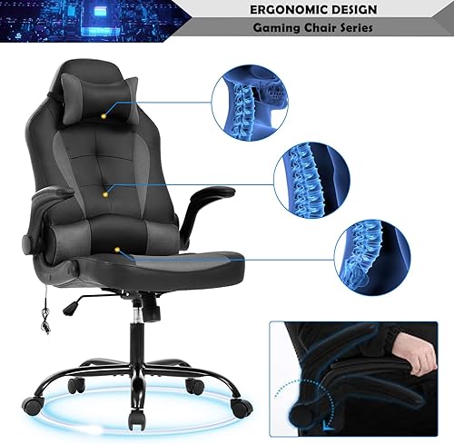 Miniatura 6 de Silla de juegos de masaje para adultos, silla de PC, silla de videojuegos, silla de juegos barata, silla de escritorio ergonómica con reposacabezas