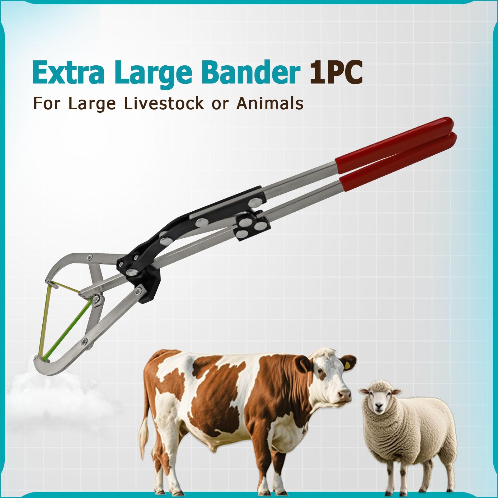 RANCH CHOICE Cattle Banding Tool, Extra Large Bander, Large Expander Pliers for Cattle Sheep Goat and Other Big Livestock