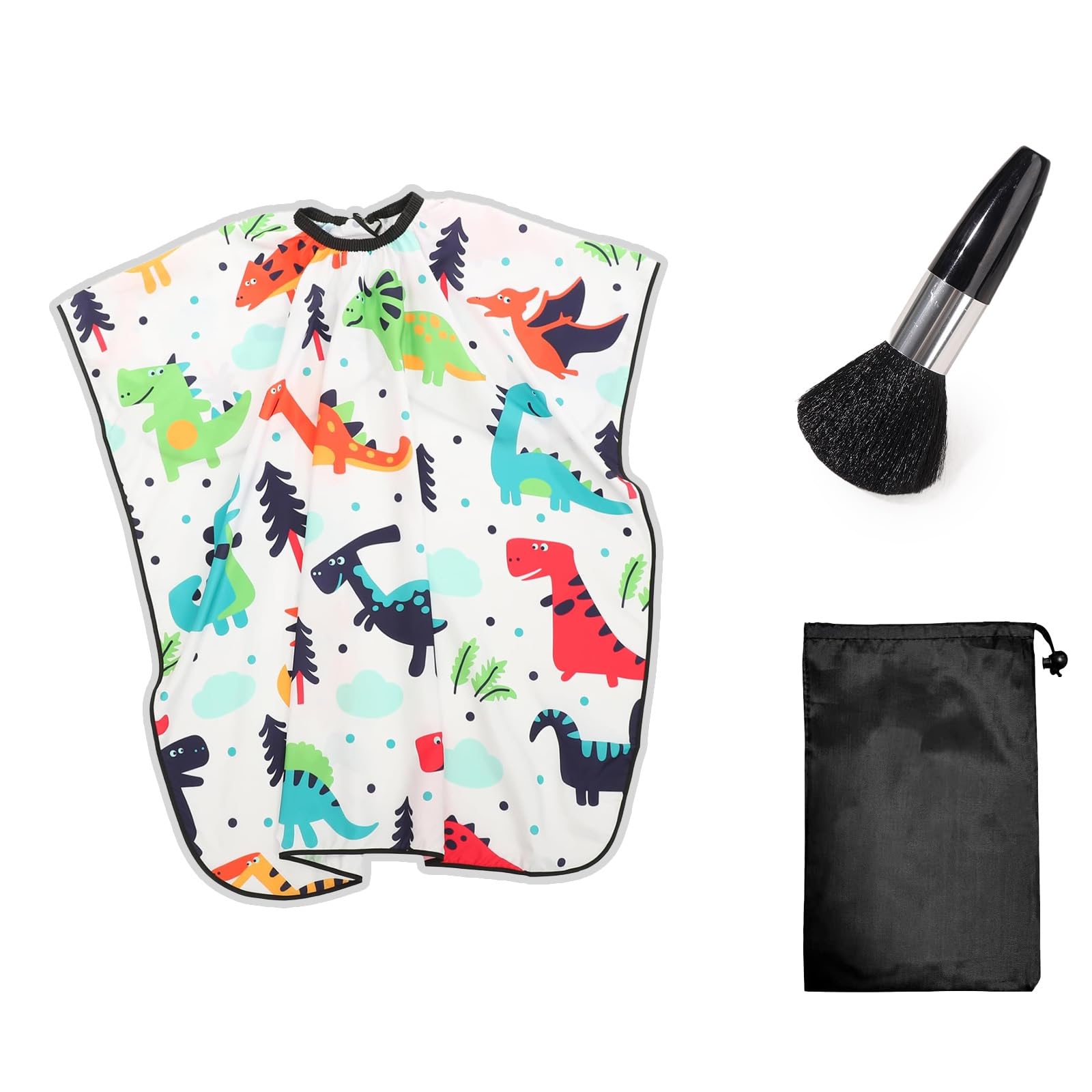 DHWEKU Capa Peluqueria de Niños Capa de Peluquería Impermeable Capas de Corte Peluquería Cabello Delantal de Peluquería,con Cepillo de Pelo Roto,para Niñas y Niños