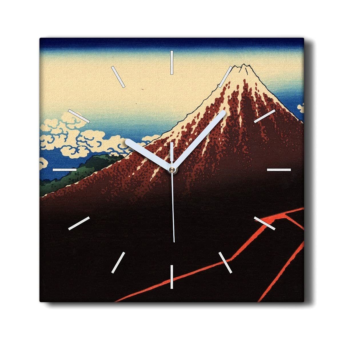 Horloge sans tic-tac Coloray decoration toile 30x30cm pour retrouver le calme absolu chez soi