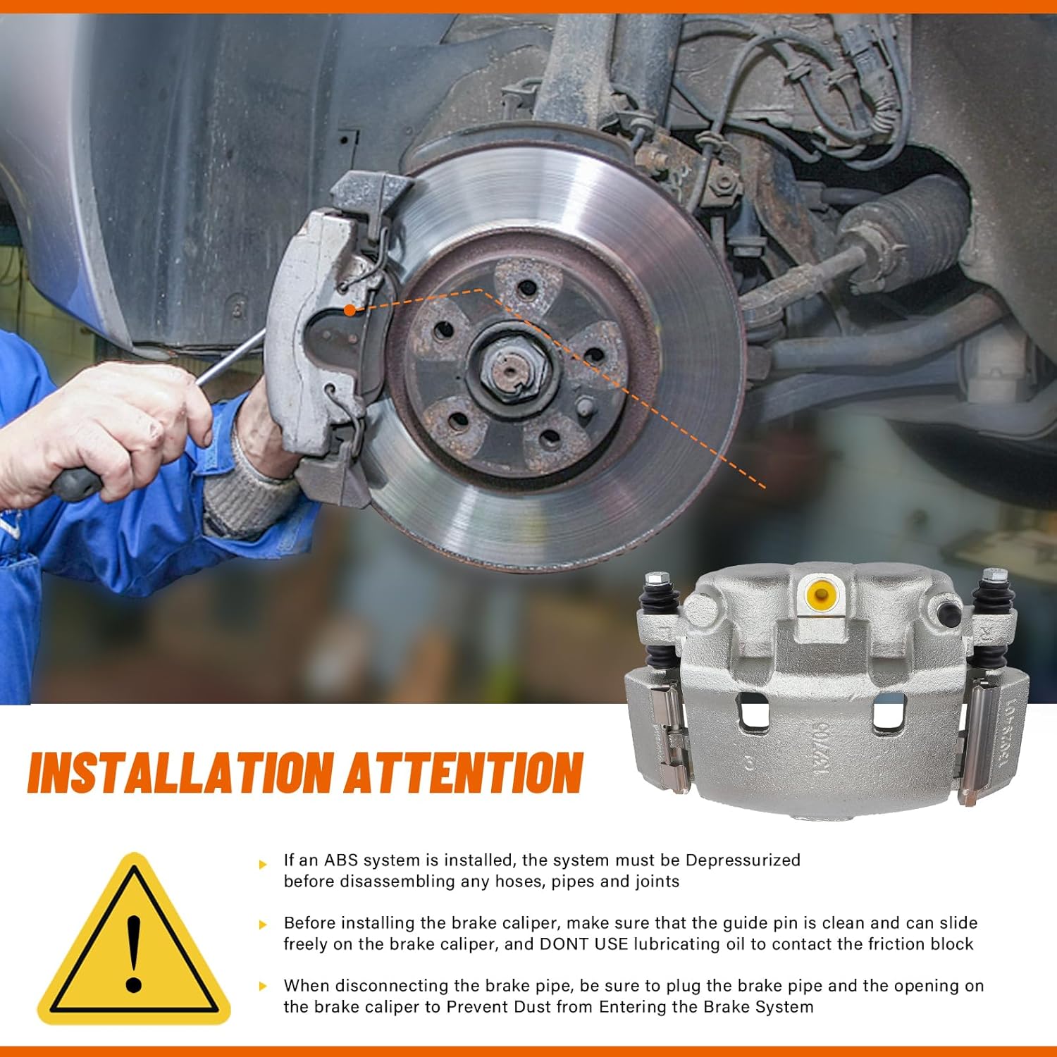 DRIVESTAR 18B4748 Right Rear Brake Caliper for Ford E-150/ E-150 Econoline/E-250/ E-250 Econoline/E-250 Super Duty/E-350 Club Wagon/E-350 Econoline Club Wagon/E-350 Super Duty