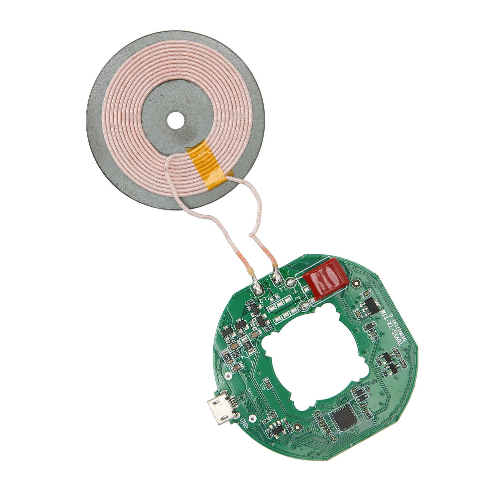 Ketsicart Wireless Charging Coil, 10W High Efficiency Conversion Rate Wireless Charger PCBA Board for DIY Wireless Charging Tool
