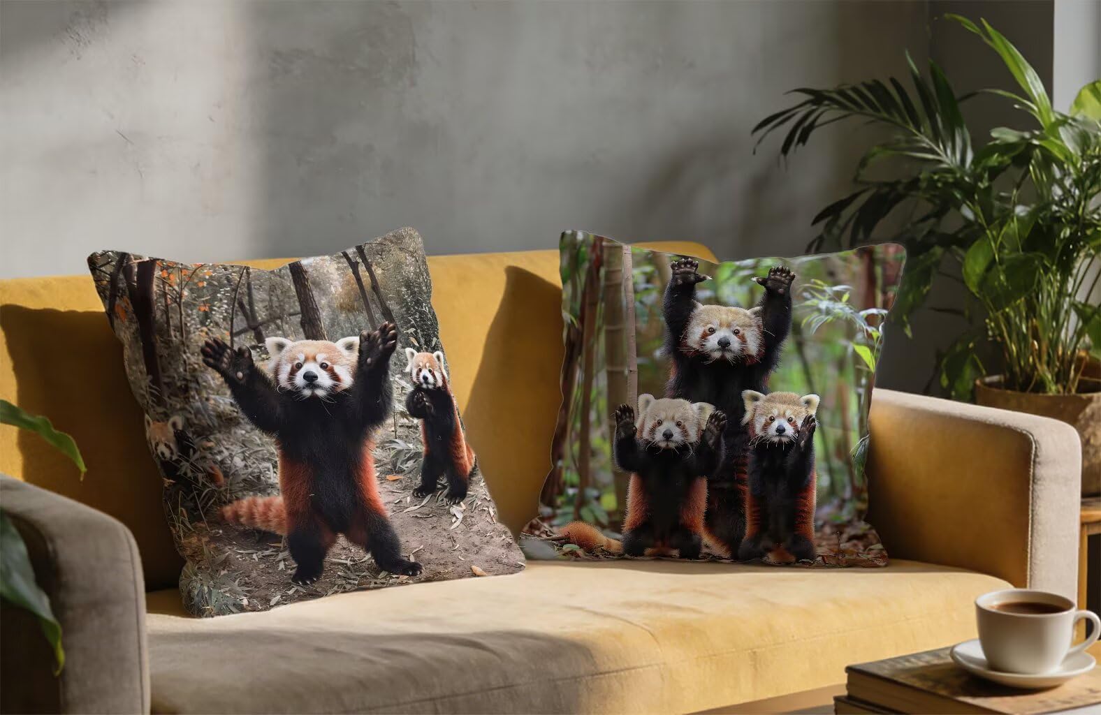 Poszewka na poduszkę 80 x 80 cm Zestaw 2 szopów, poszewka na poduszkę 80 x 80 poduszek na sofę pościel poszewka na poduszkę zwierzę wzór dwustronny druk HD na sofę łóżko samochód dekoracja domu
