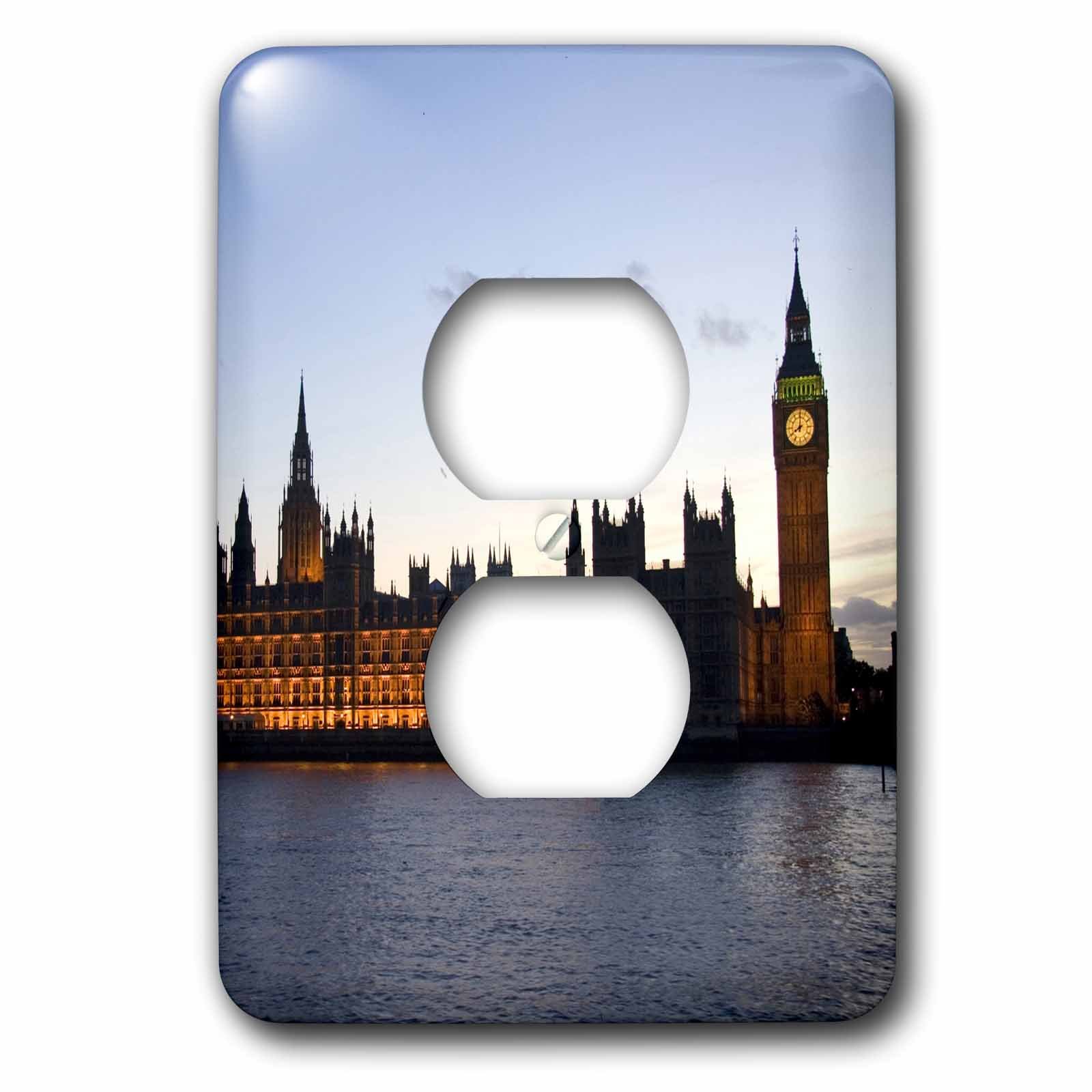 Big Ben Londres double prise murale lsp_82742_6 cache prise decoratif Angleterre