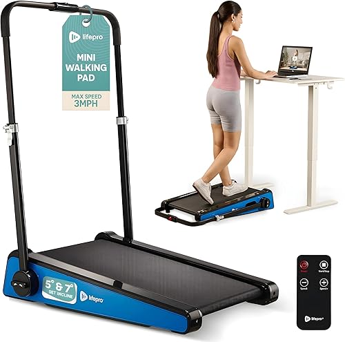 Lifepro Caminadora Portátil Más Pequeña de 30 Pulgadas, Mini Caminadora Plegable sin Instalación, Inclinación Ajustable, Cintas de Correr Compactas