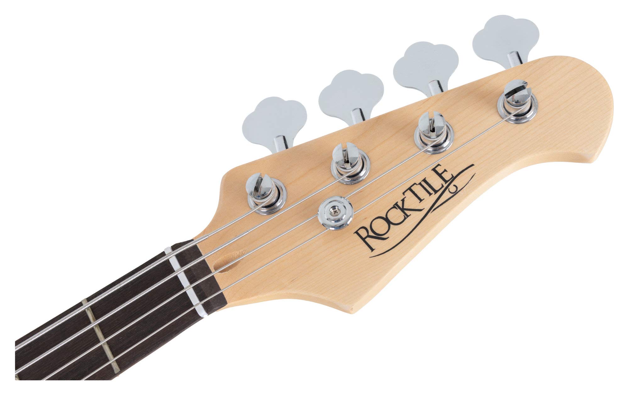 Rocktile Fatboy II BK E-Bass Black, Jazz-Style E-Bass, 2 Single Coil Pickup | 2 manopole volume/1 tono, Corpo: Tiglio, Manico: Acero (non trattato), Tastiera: Palissandro, Hardware cromato, 21 tasti
