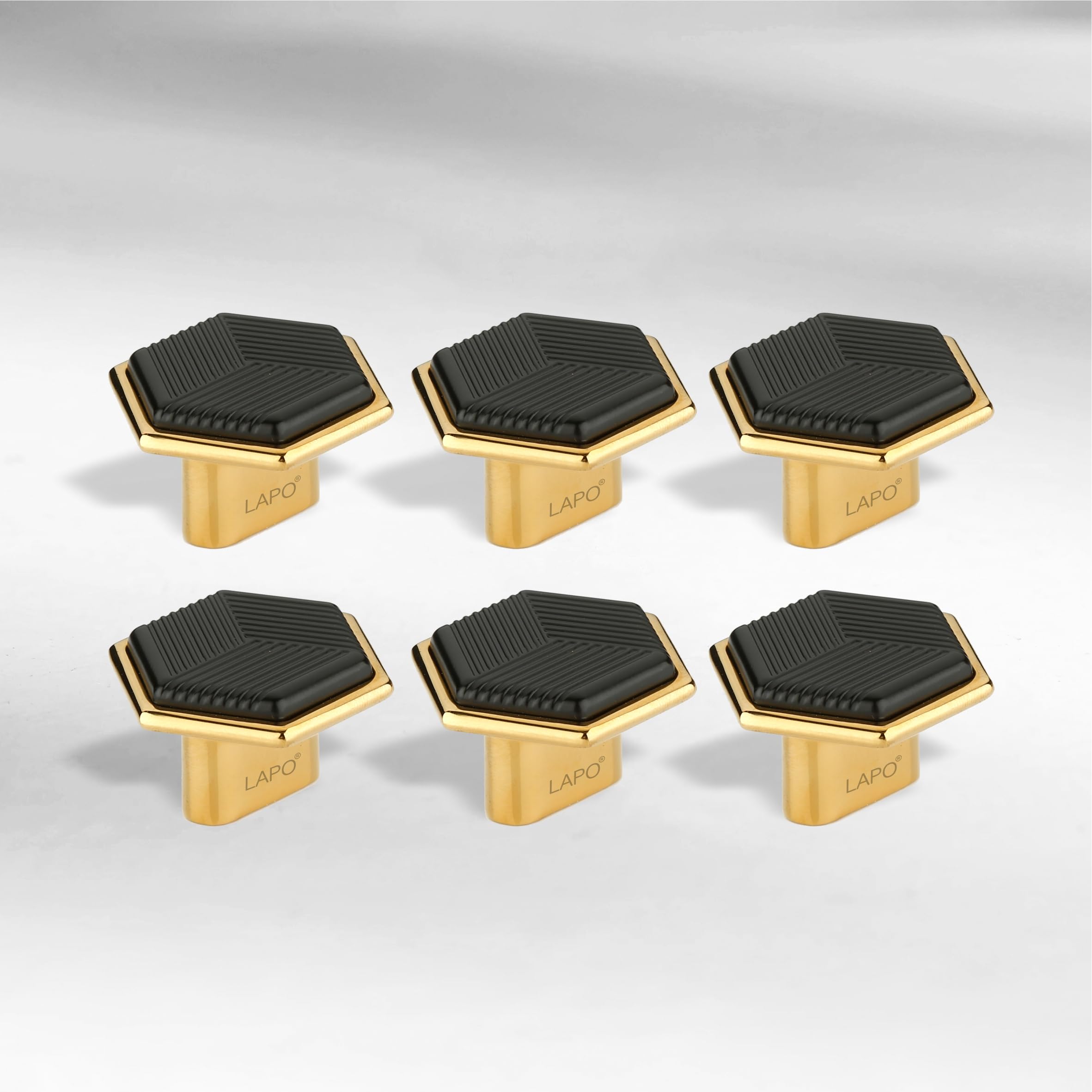 LAPO Luxury Cabinet Knobs, Drawer Pulls, Knobs for Dresser Drawers, Drawer Knobs Handle, Kitchen Knobs (Gold-Black Finish) Pack of 6 pcs (B0C6XR55T1) Amazon Price History, Amazon Price Tracker