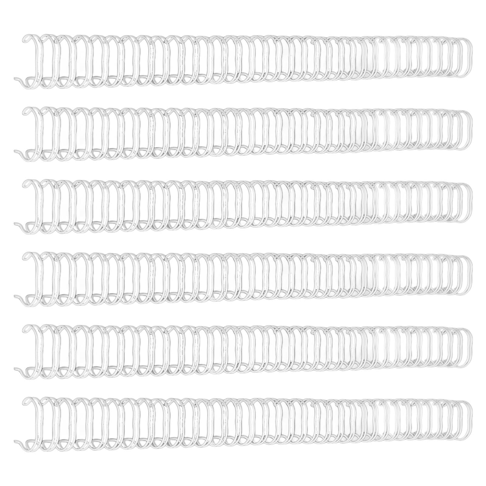 Fafeicy Doppelschleifen-Drahtbinderücken, 34 Schlaufen, 3:1 Teilung, 19 Mm Durchmesser, A4-Bindedraht, Spiralbindedrähte, Buchbindedraht für 180 Blatt A4-Papier, Dokumente, Berichte, (WHITE)