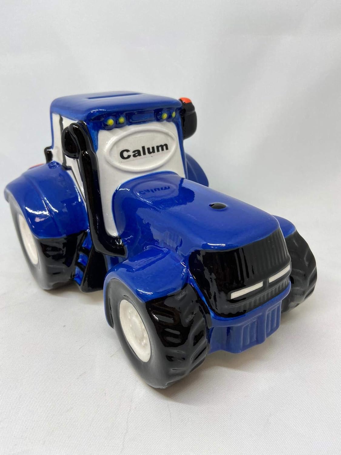 Royal County Red Ceramic Tractor Money Box Personalise Your Own, Pen