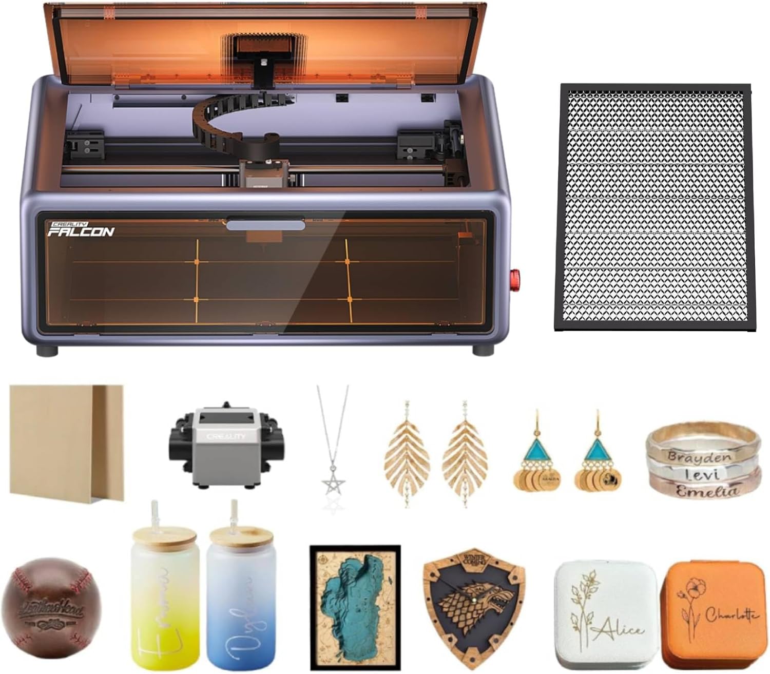 Creality Falcon A1 10W Laser Engraver Bundle with Honeycomb Working Table