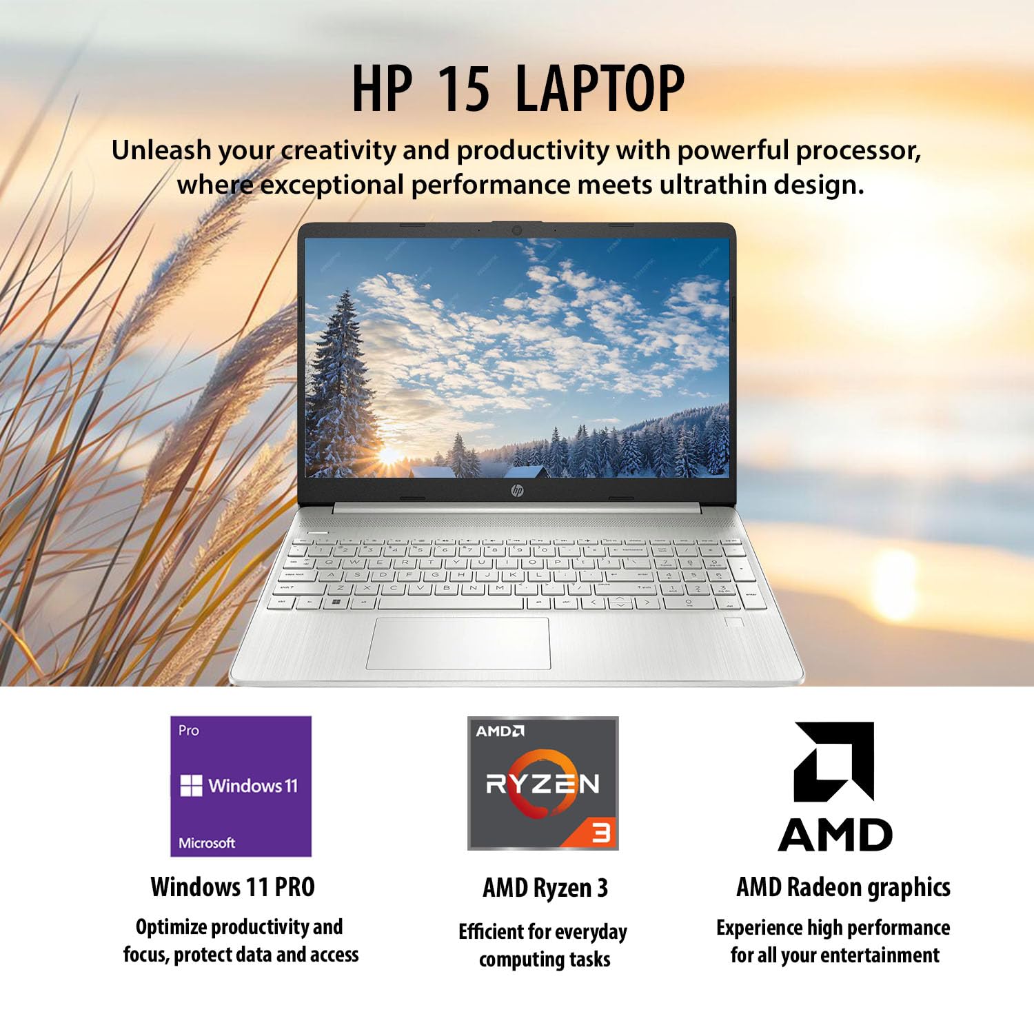 Amazon.com: HP Pavilion 15.6 HD Laptop | AMD Ryzen 3 | 16GB