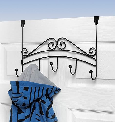 Miniatura 2 de Spectrum Diversified Yorkshire - Estante de 5 ganchos para colgar en la entrada, la cocina y el baño, color negro