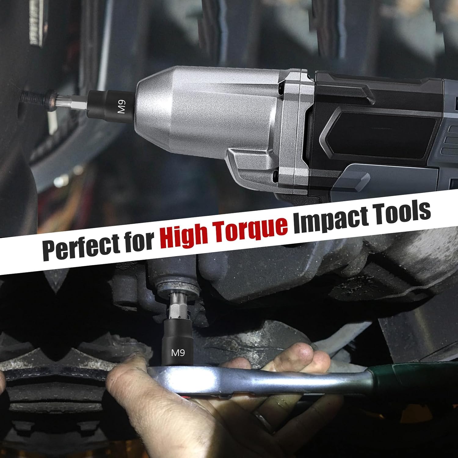 Awang 10-Piece XZN Triple Square Spline Bit Socket Set, 1/4",3/8"and 1/2"Drive M4 - M18 Triple Square Socket Set,S2 Steel Bits and CR-V Sockets with Storage Case