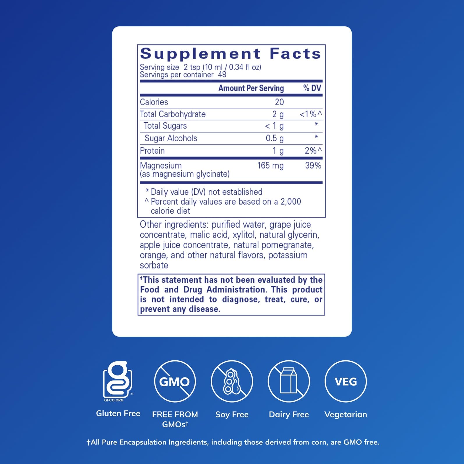 Pure Encapsulations Magnesium Glycinate Liquid, 16.2 fl oz — Amazon image 2