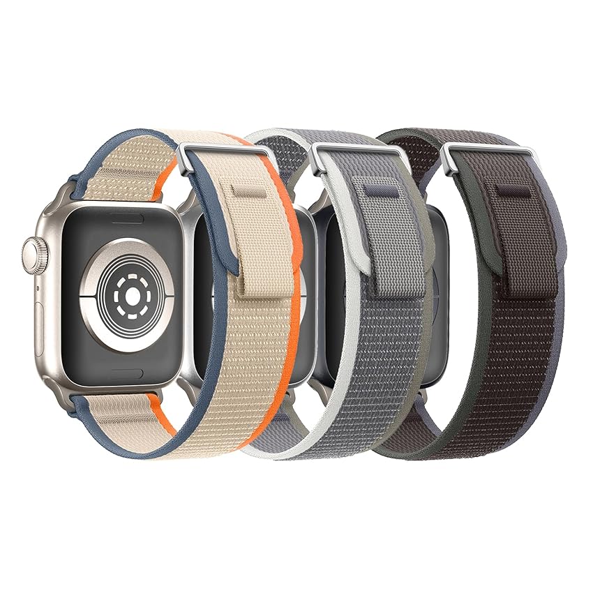 Immagine del prodotto Cinturino Trail Loop Compatibile con Apple Watch Strap Ultra 49mm 45mm 44mm 42mm 41mm 40mm 38mm, Cinturini Sportivi Regolabili in Nylon per Iwatch Ultra 2 Series Se 9 8 7 6 5 4 2 3 1 Uomo Donna