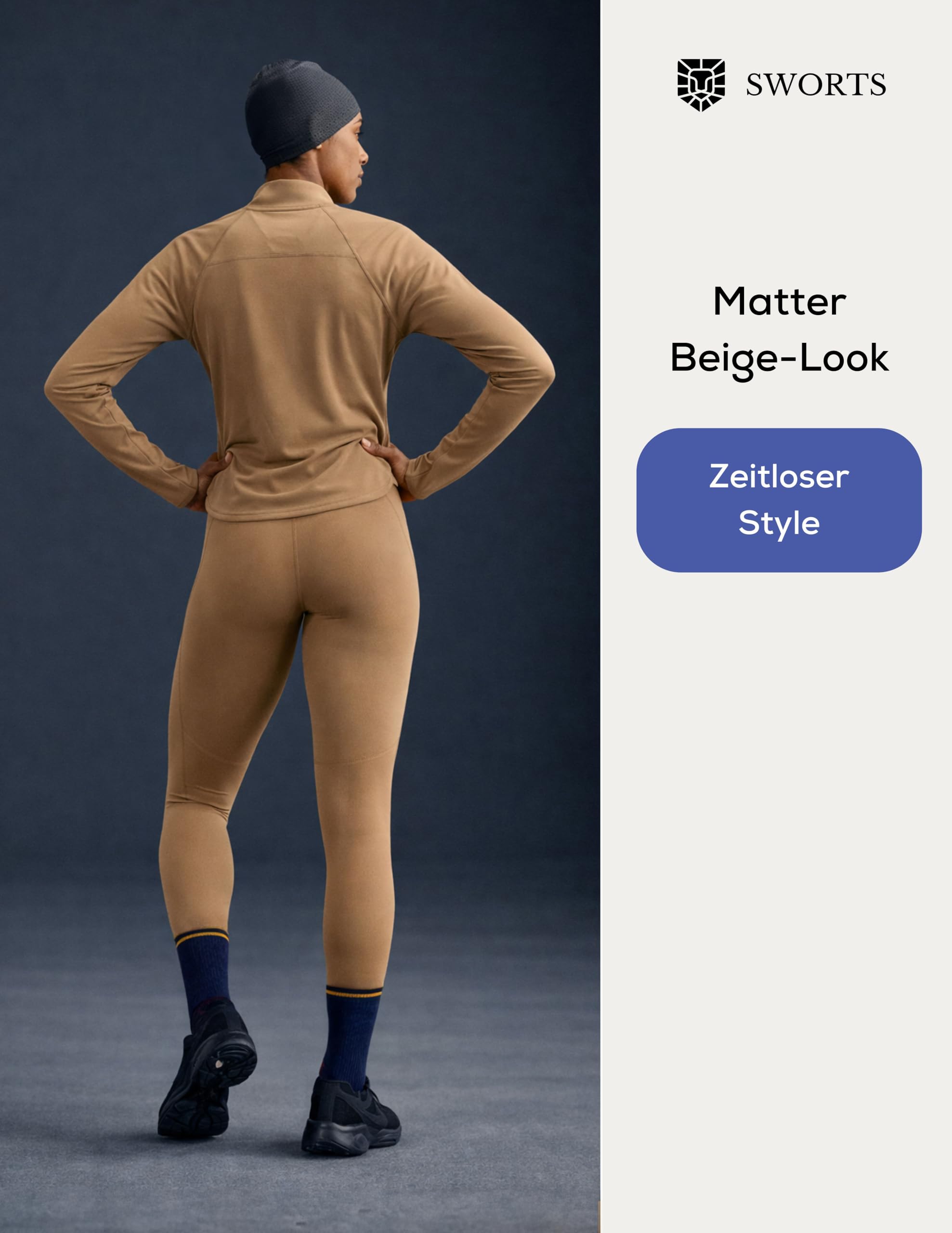 Fuel Laufhose Damen I 7/8 Runnning Tights mit Leichter Wärme & Hohem Bund (Women Compression Pants)