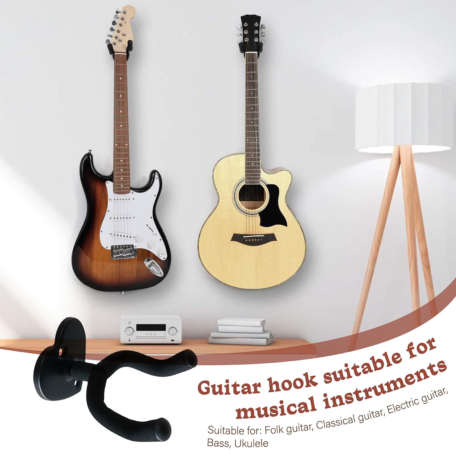 Sztqqing Guitar Wall Mount Hanger with Protective Sponge - Image 4