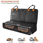 Waterproof Car Seat Cover for Dogs – Heavy Duty Nonslip Bench Seat Protector with Side Flaps, Scratchproof Soft Pet Backseat Cover for Cars, Trucks, SUVs, Universal