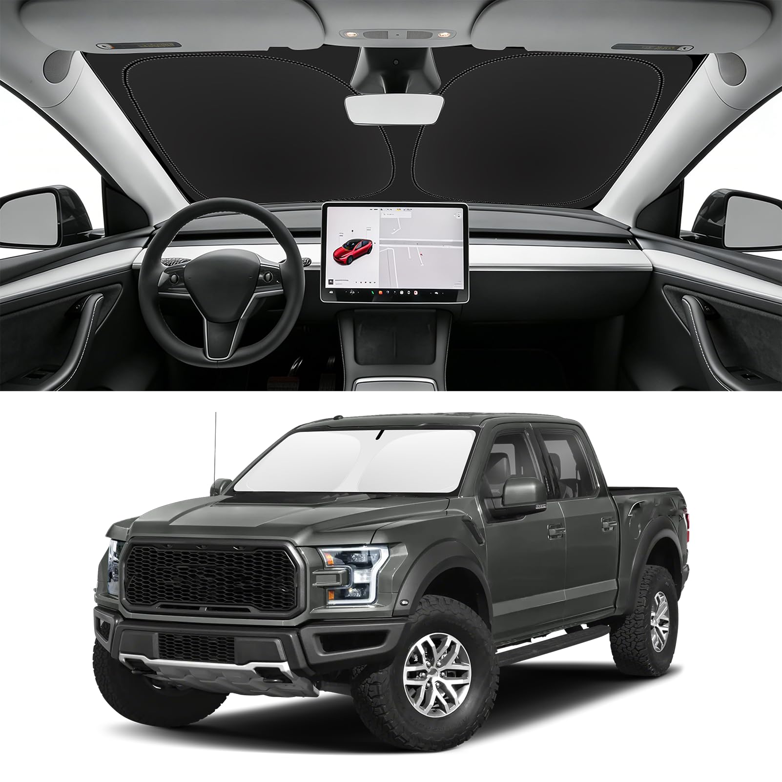 Custom Fit Windshield Sun Shade for Ford F150 2015-2020