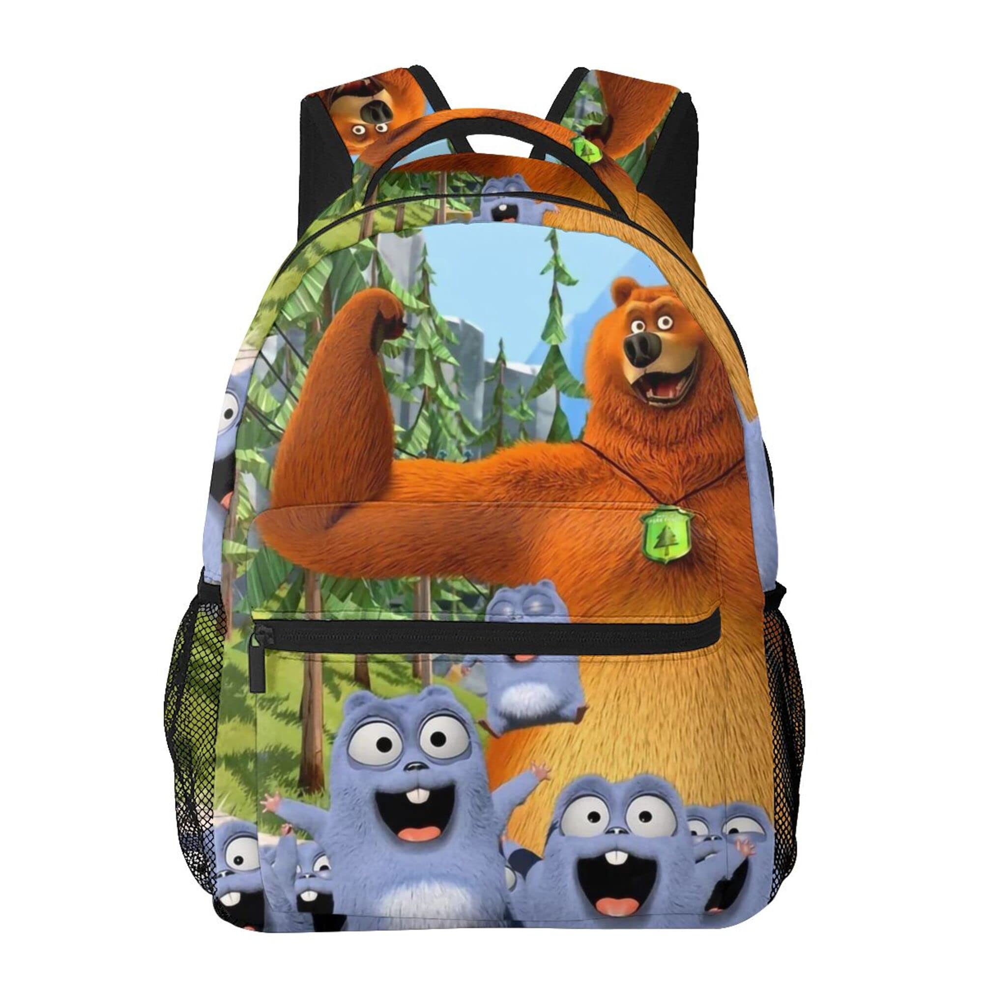 Suehome Grizzy & Lemmin-gs Backpack Travel Bookbag Laptop Rucksack Hiking Daypack Shoulders Bookbag For Boys Girls