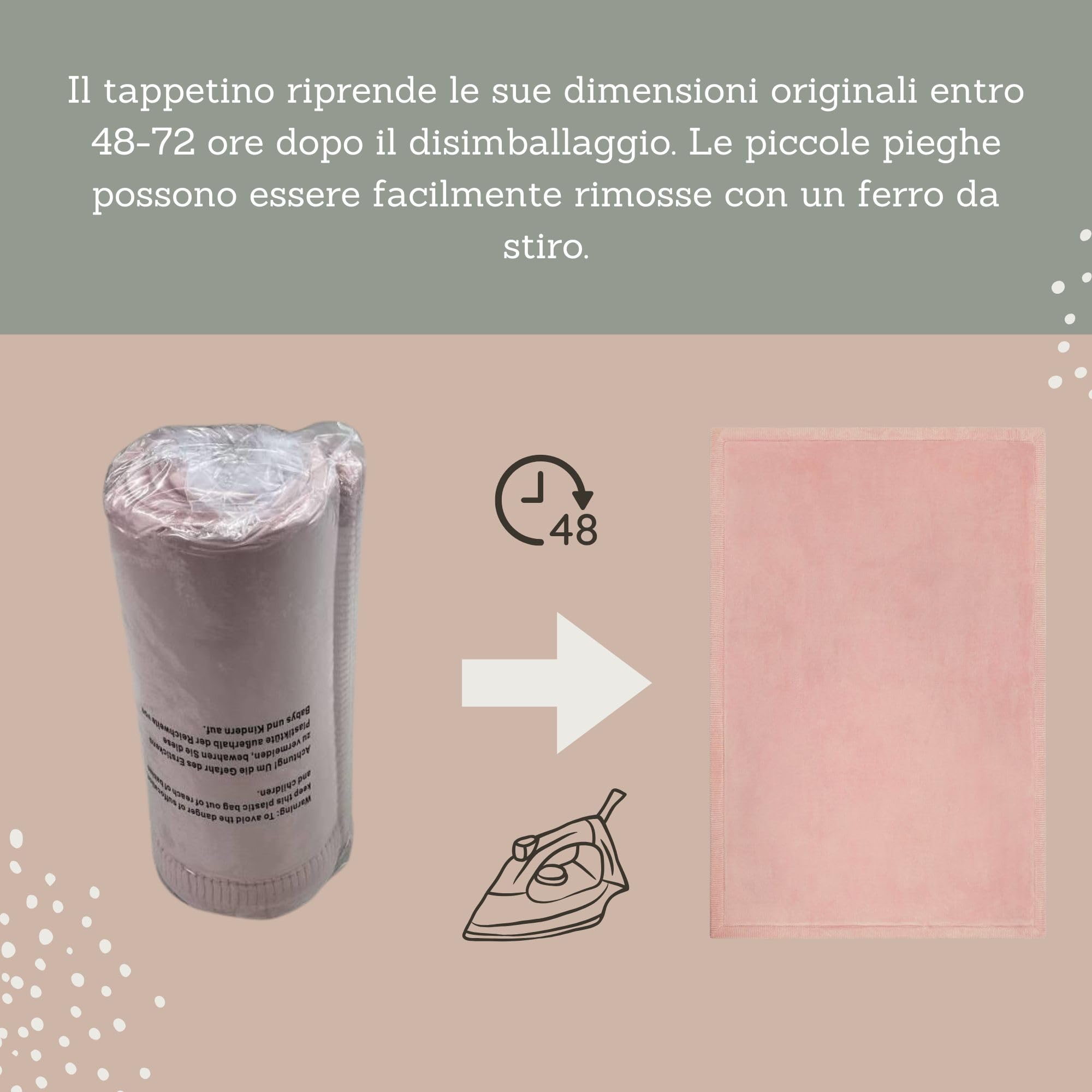 Elegante tappeto da gioco per bambini in velluto corallo, 152,4 x 203,2 cm, rosa, morbido 2,5 cm di spessore in memory foam ad alta densità, con retro antiscivolo per gattonare e giocare