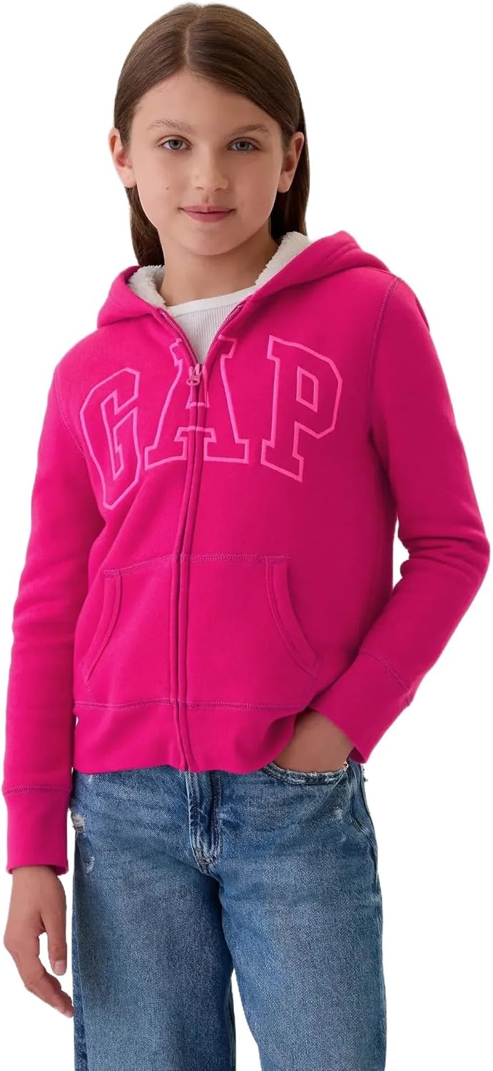 GAP girls Logo Hoodie Hooded Full Zip Sweatshirt