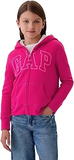 GAP girls Cozy Logo Full Zip Sweatshirt