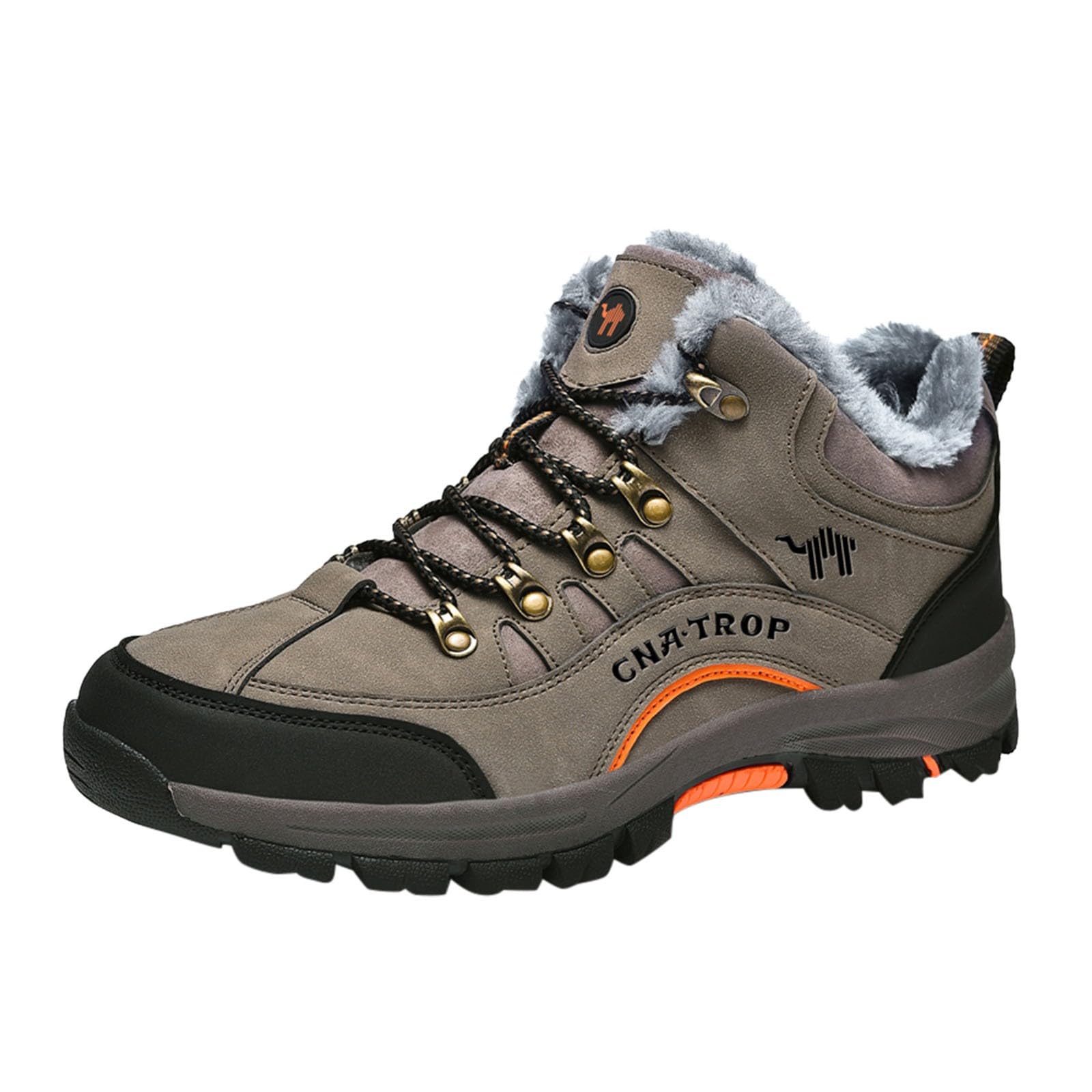 Herren Sport Schuhe - Herren Winter Freizeitschuhe Sportive Schnürstiefel Warme Baumwollgefütterte Outdoor-Aktivitäten