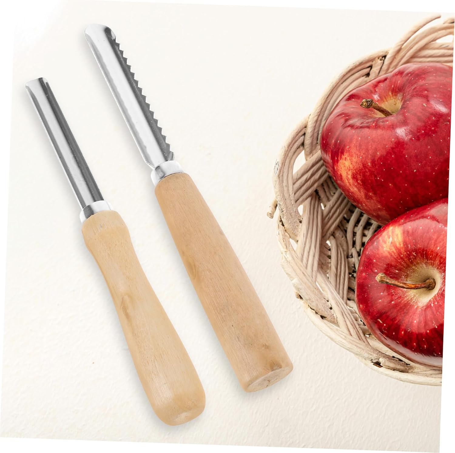 iplusmile Fruit Core Remover Tool Fruit Pitter with Serrated and Smooth Edges Manual Seed Corer for Cherry Pear Peach Red Date 2 pack 8.26 in