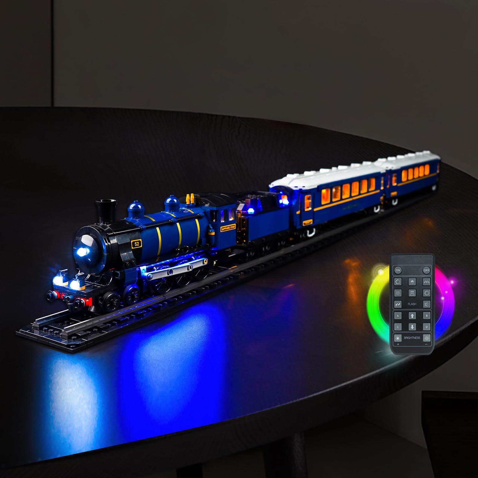 Zestaw oświetlenia LED BrickBling pilot zdalnego sterowania, kompatybilny z Lego The Orient Express Train 21344, zestaw oświetlenia dekoracyjnego do kreatywnych zabawek
