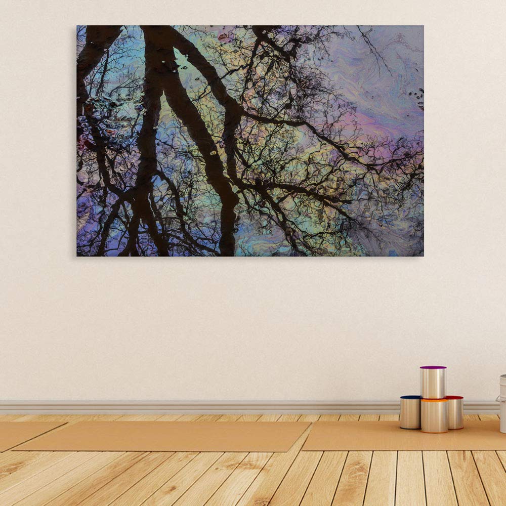 Inephos Unframed Canvas Painting - Modern Abstract Art Wall Painting for Living Room, Bedroom, Office, Hotels, Drawing Room (91cm X 61cm)