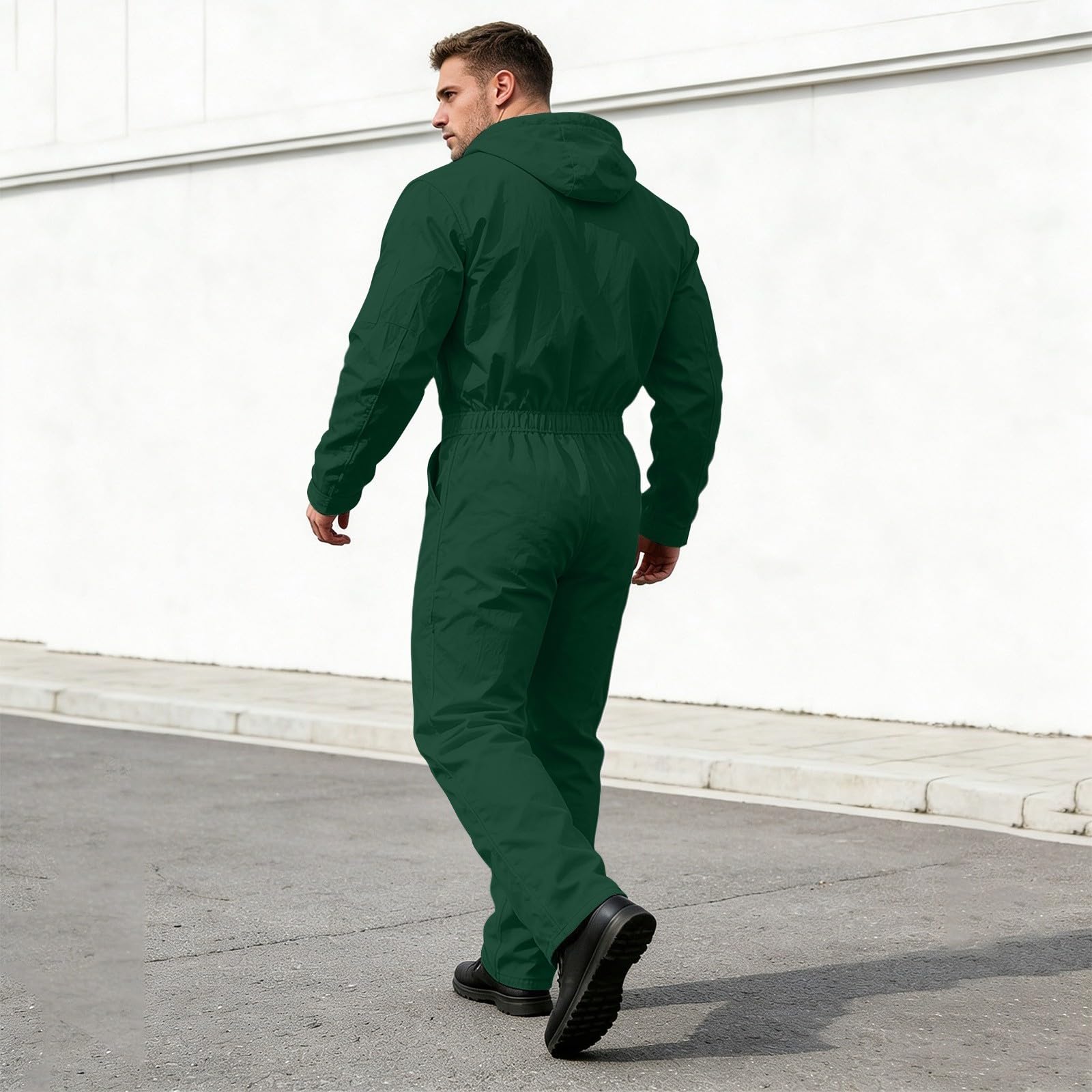 Generisch Combinaison De Travail Noire à Manches Longues Pour Activités De Plein Air Par Temps Froid Combinaison De Protection d'Hiver Pour Homme