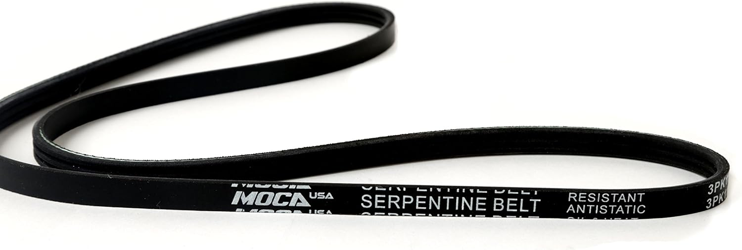 MOCA 3PK1120 EPDM Serpentine Belt Fits 01-04 for Toyota Prius Base Hatchback 4-Door 1.5L 1497CC l4 Electric/Gas DOHC