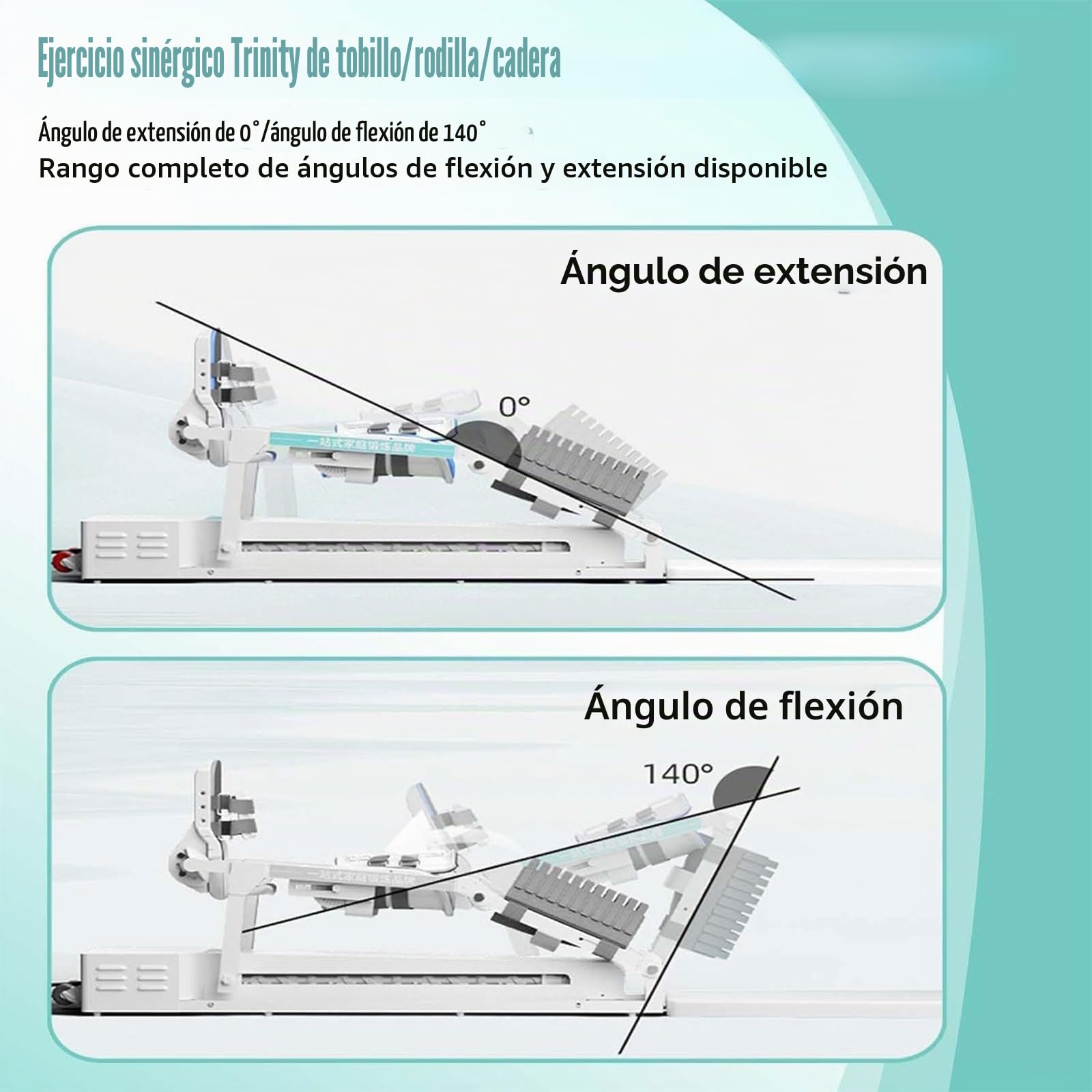 Nueva Máquina CPM para Ejercitar Rodillas y Piernas, Entrenador de Rehabilitación de Rodillas, Ajustable de 0 a 140°, para Rigidez Articular y Postfractura