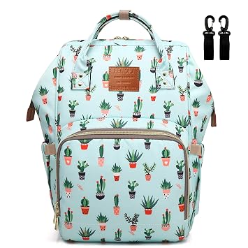 Cactus Diaper Bag Backpack, Women Waterproof Travel Nappy Bag for Baby Care